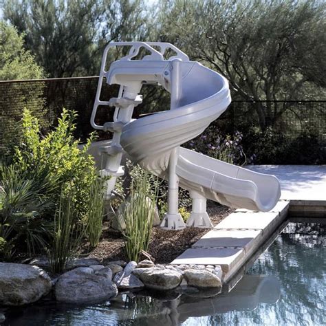 designer swimming pool slides.